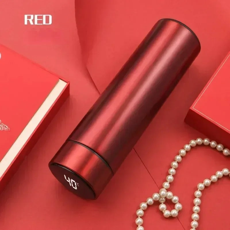 Stainless steel water bottle with temperature display 500 ml