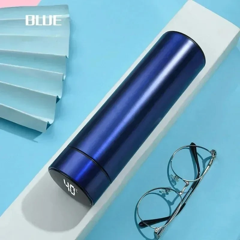 Stainless steel water bottle with temperature display 500 ml