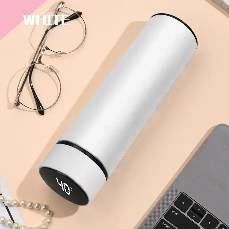 Stainless steel water bottle with temperature display 500 ml