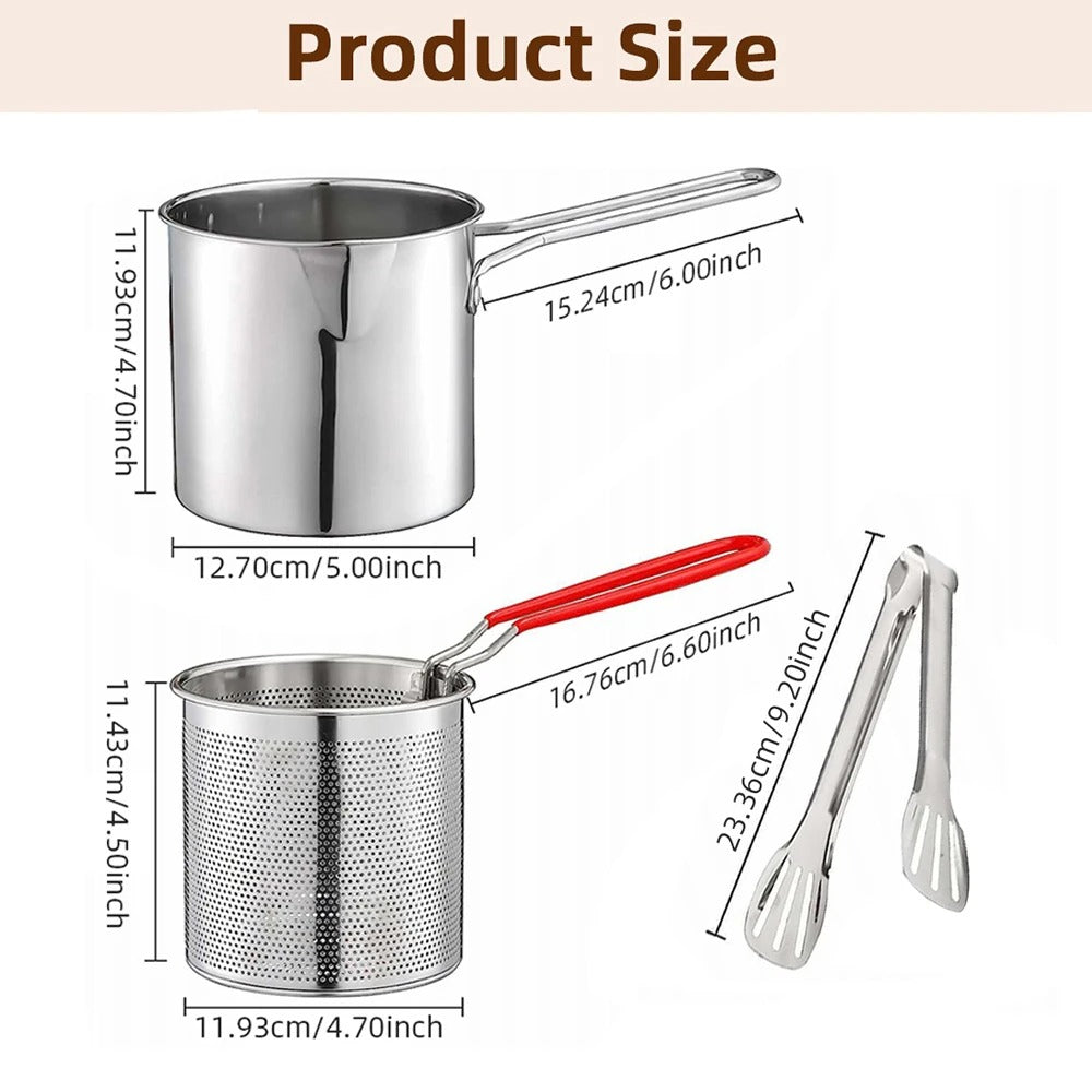 Deep Frying Pot Stainless Steel