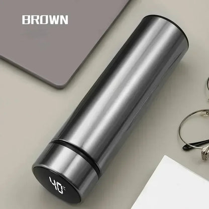 Stainless steel water bottle with  temperature display  500 ml