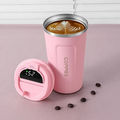 Temperature Display ,Stainless Steel insulated Coffee Cup