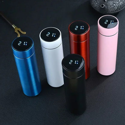 Stainless steel water bottle with  temperature display  500 ml