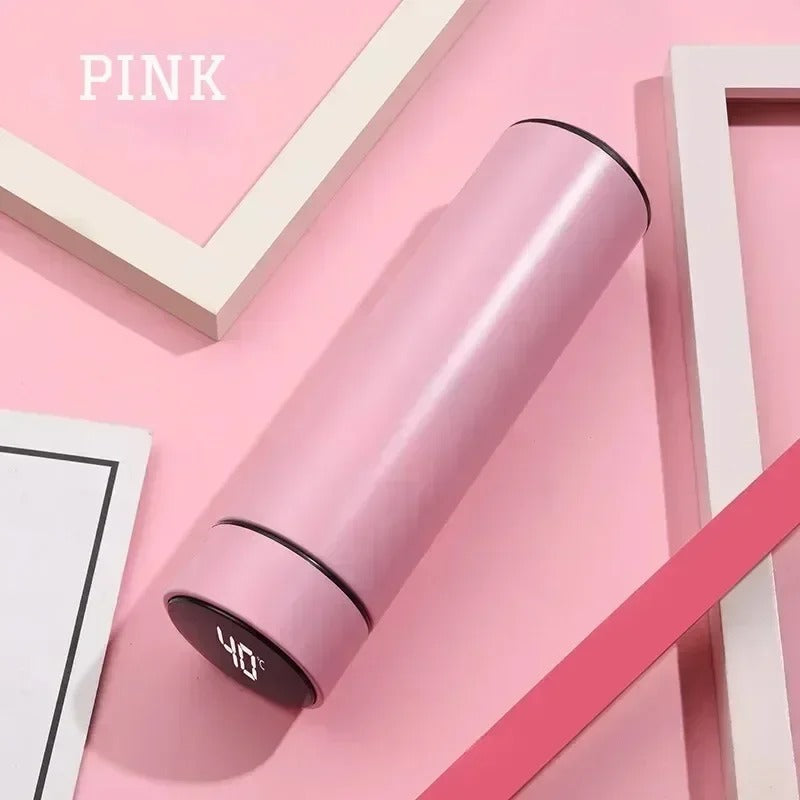 Stainless steel water bottle with  temperature display  500 ml